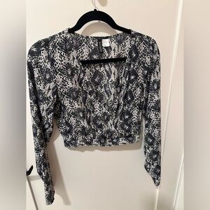 H&M Snake Print Crop Top